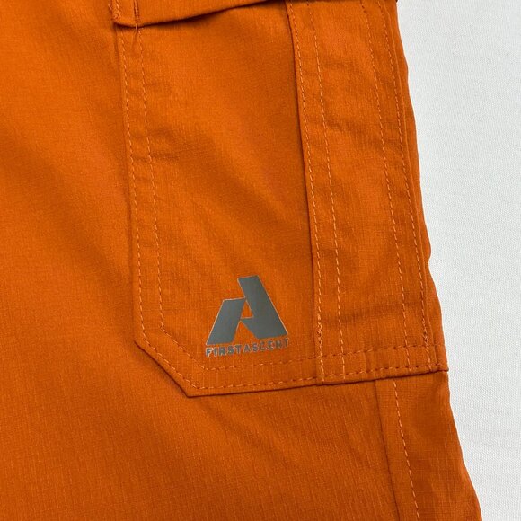 Eddie Bauer Womens First Ascent Pants Size 12 Hiking Outdoors Orange Nylon Cargo - Picture 11 of 12